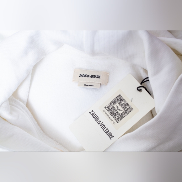 NWT Zadig & Voltaire hoodie sweatshirt Sanchi Amour wings S - Picture 2 of 11